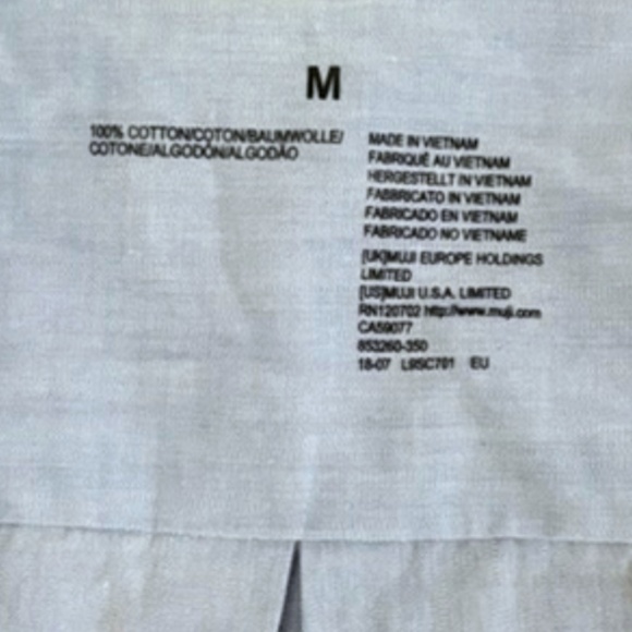 MUJI | Women’s Cotton Shirt – Light Blue – Size M - Picture 6 of 13